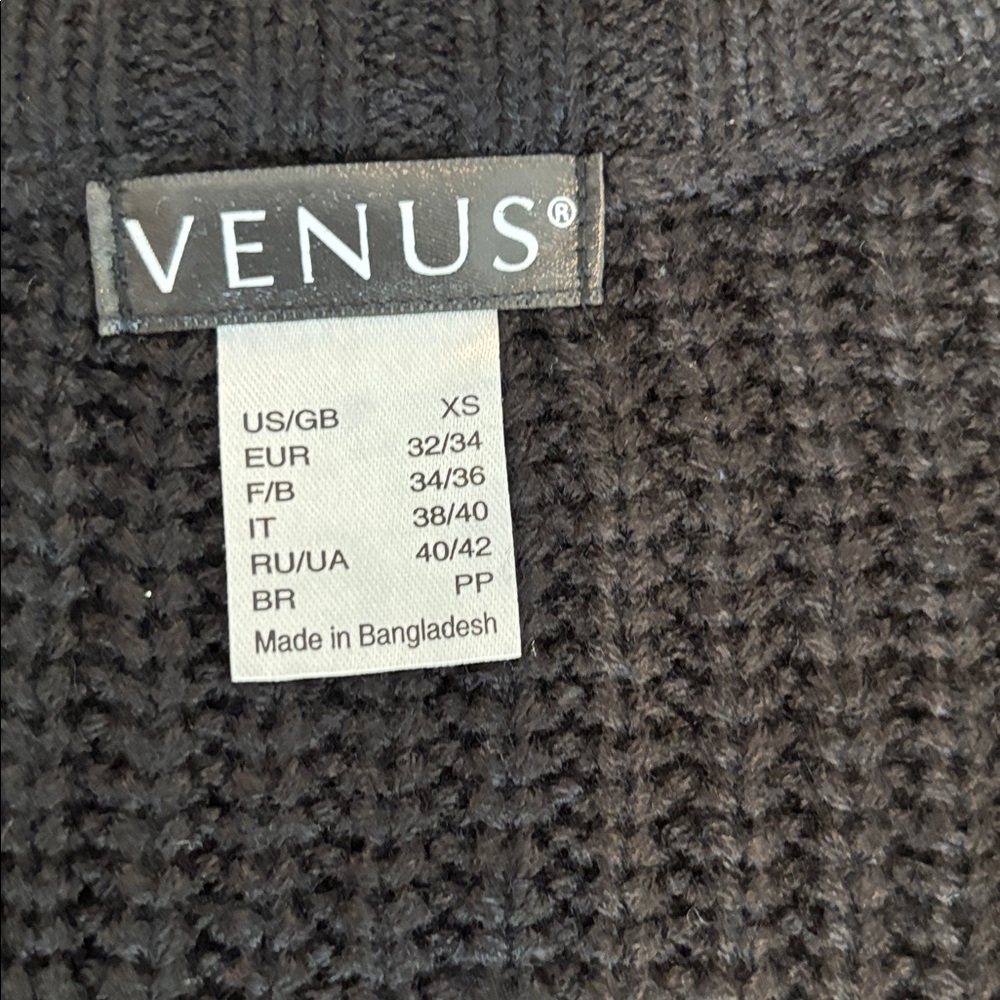 Black Button-Up Knit Sweater Coat - Picture 5 of 5